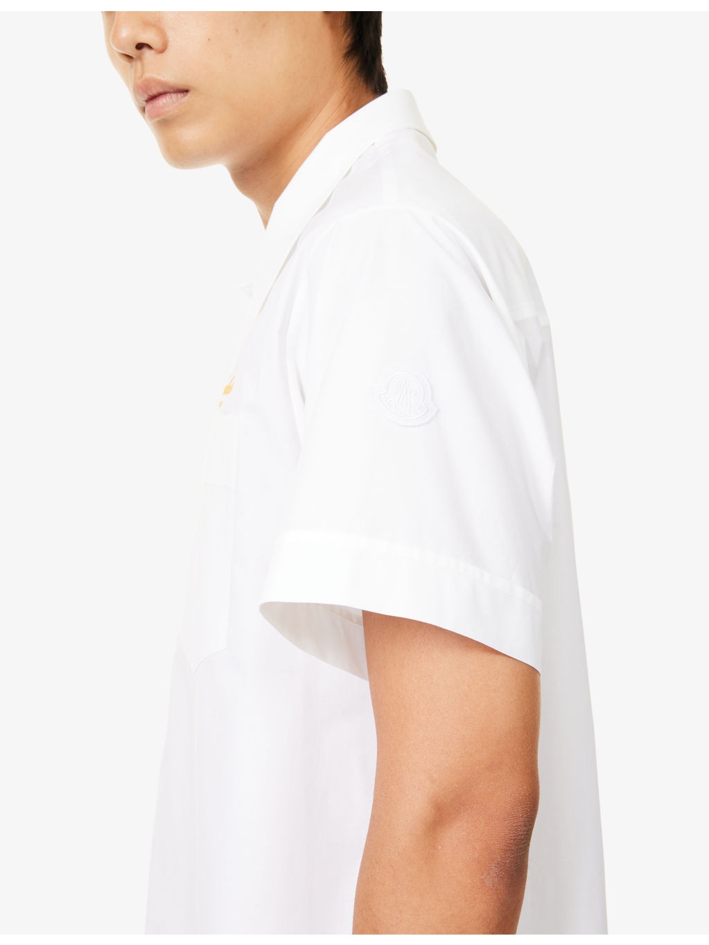 Script Embroidered Cotton Shirt - 5
