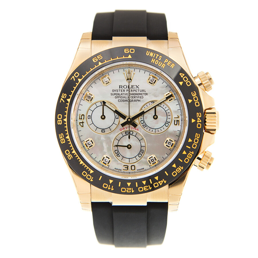 Pre-owned Rolex Cosmograph Daytona Chronograph Diamond Mother of Pearl Dial Men's Watch 116518ln-004 - 3