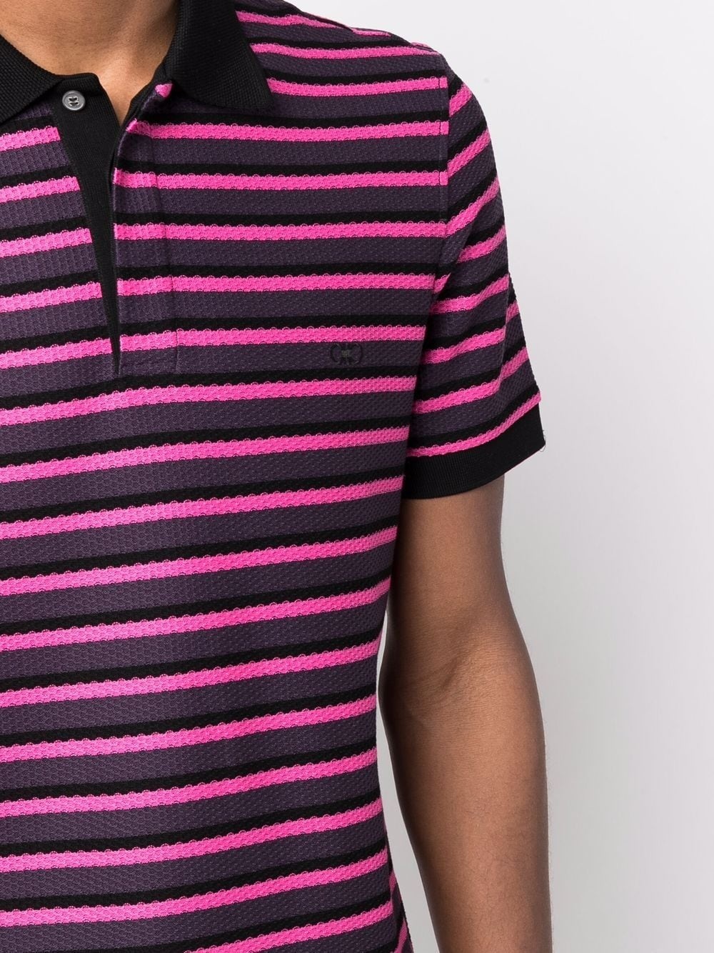 striped short-sleeve polo shirt - 5