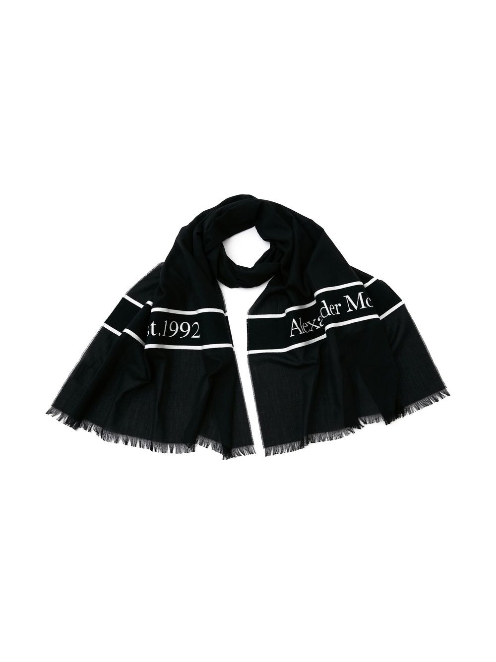 jacquard-logo stole - 3