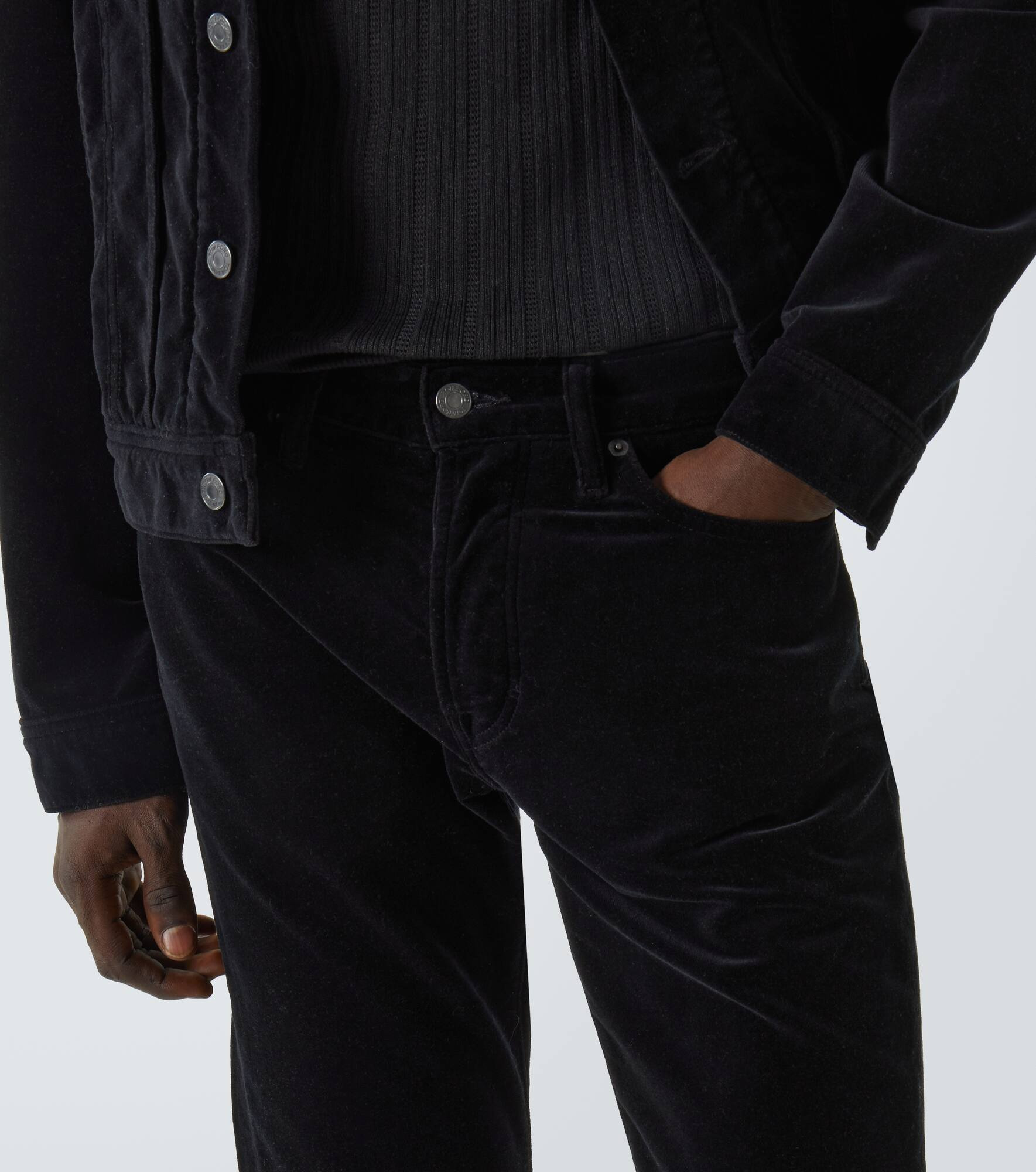 Cotton velvet bootcut pants - 5