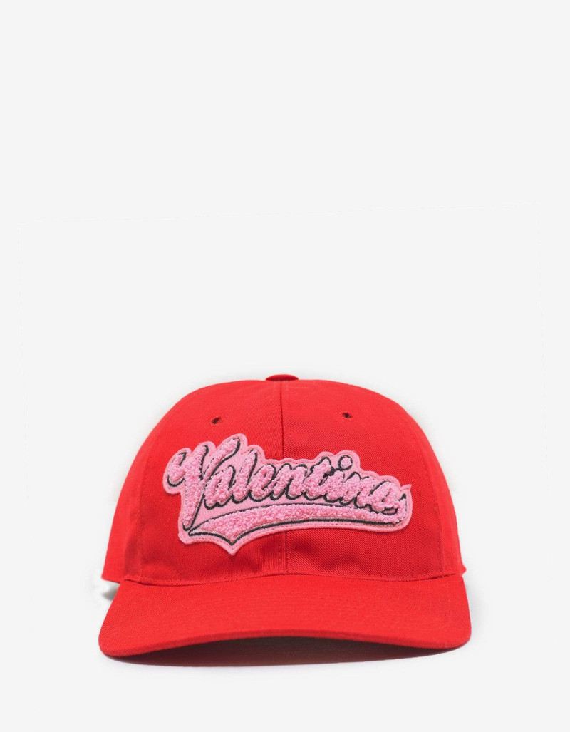 Valentino Valentino Red Varsity Logo Cap outlook