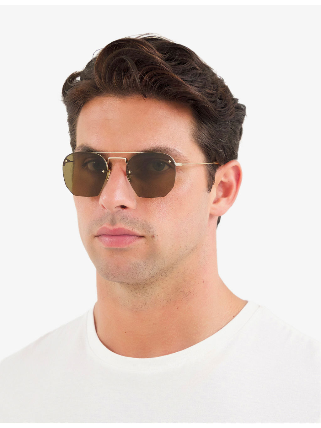 SL422 rimless aviator-frame metal sunglasses - 2