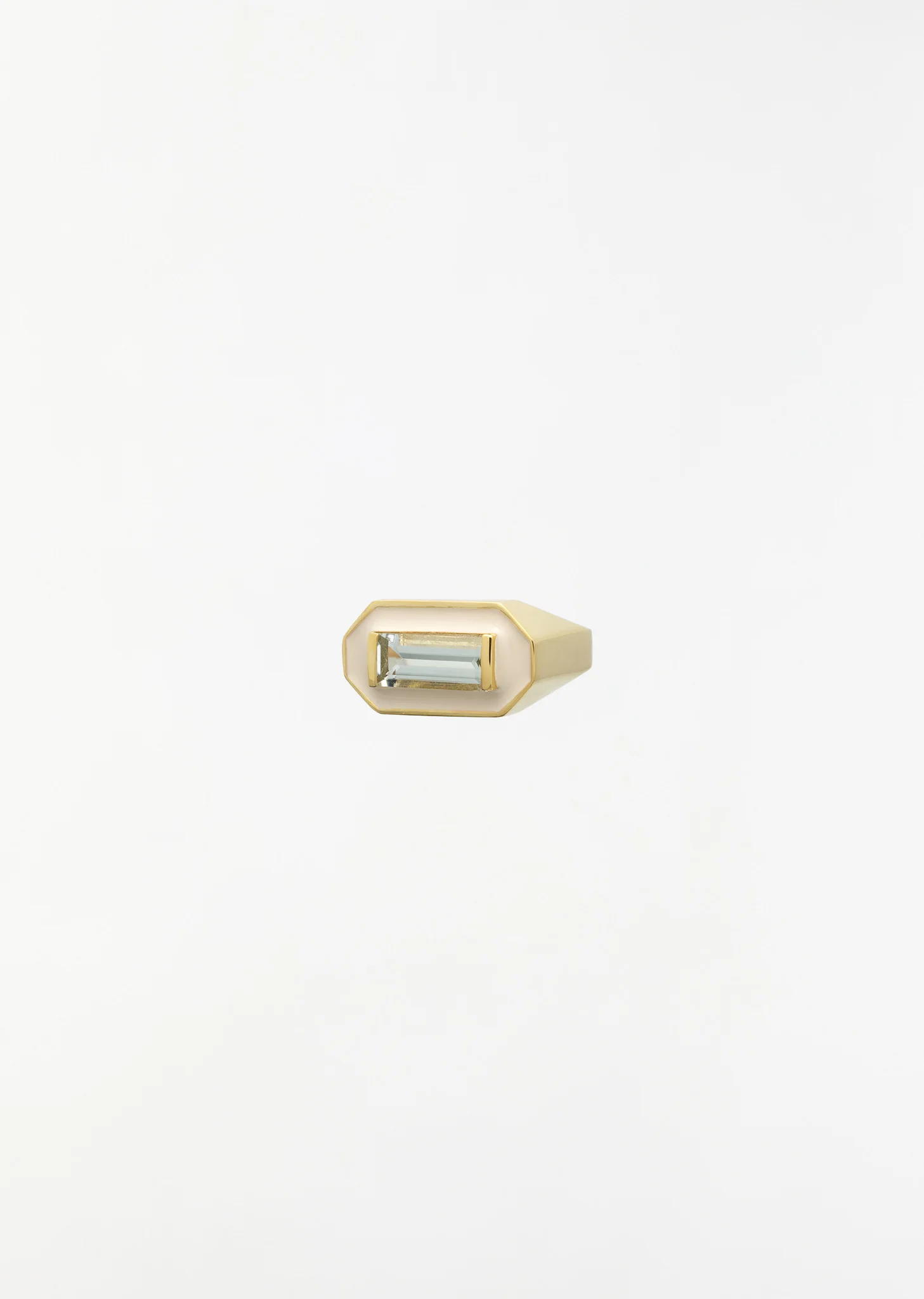 Deco Maxi Baguette Green Amethyst Ring - 1