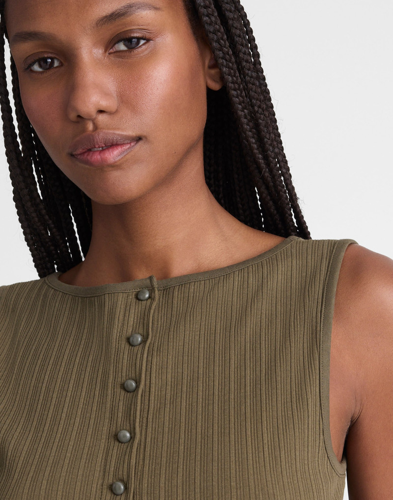 Ribbed Crewneck Shell Top 6