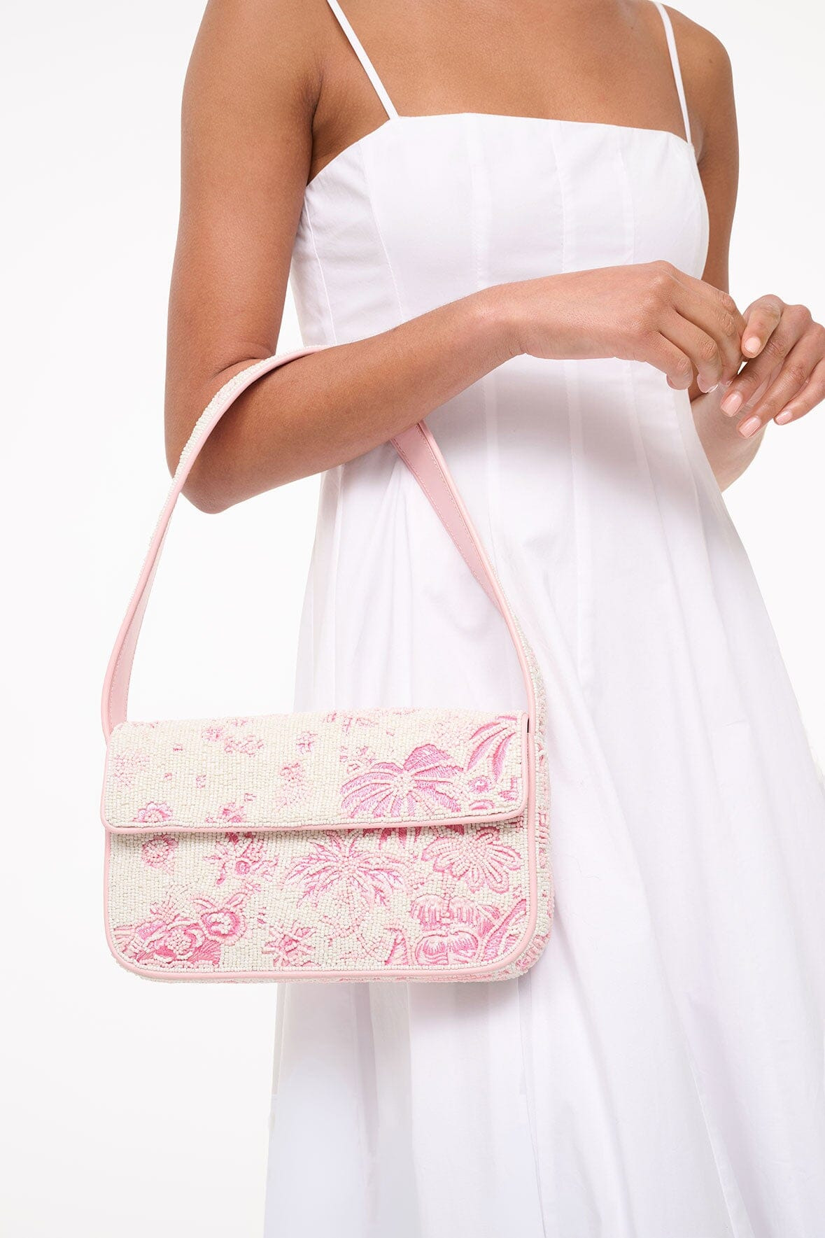 STAUD TOMMY BAG IVORY CHERRY BLOSSOM TOILE - 4