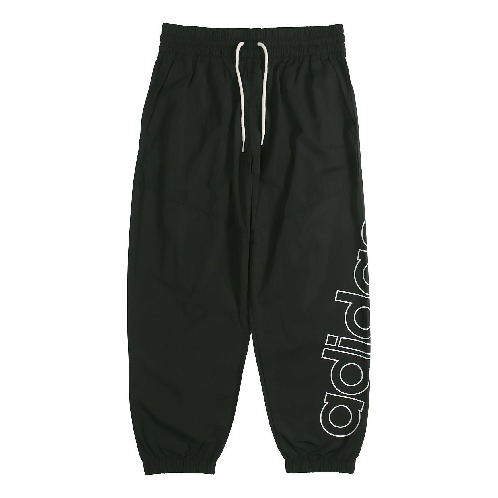 (WMNS) adidas neo Brlv Wvn Tp Logo Printing Sweatpants Black GK1497 - 1