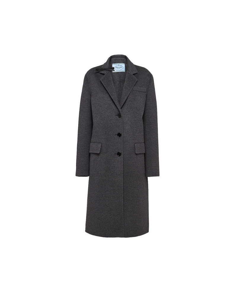 Single-breasted double cashgora coat 1