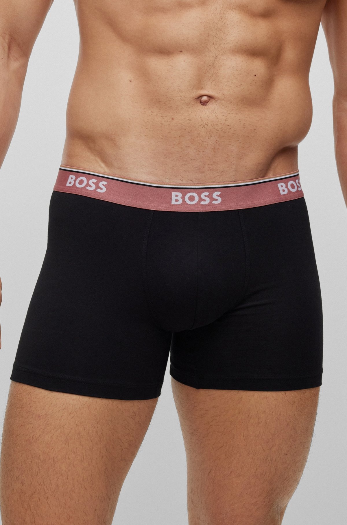 THREE-PACK OF BOXER BRIEFS WITH LOGO WAISTBANDS - 4