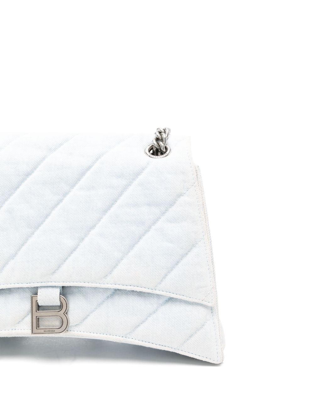 medium Crush quilted denim shoulder bag - 4