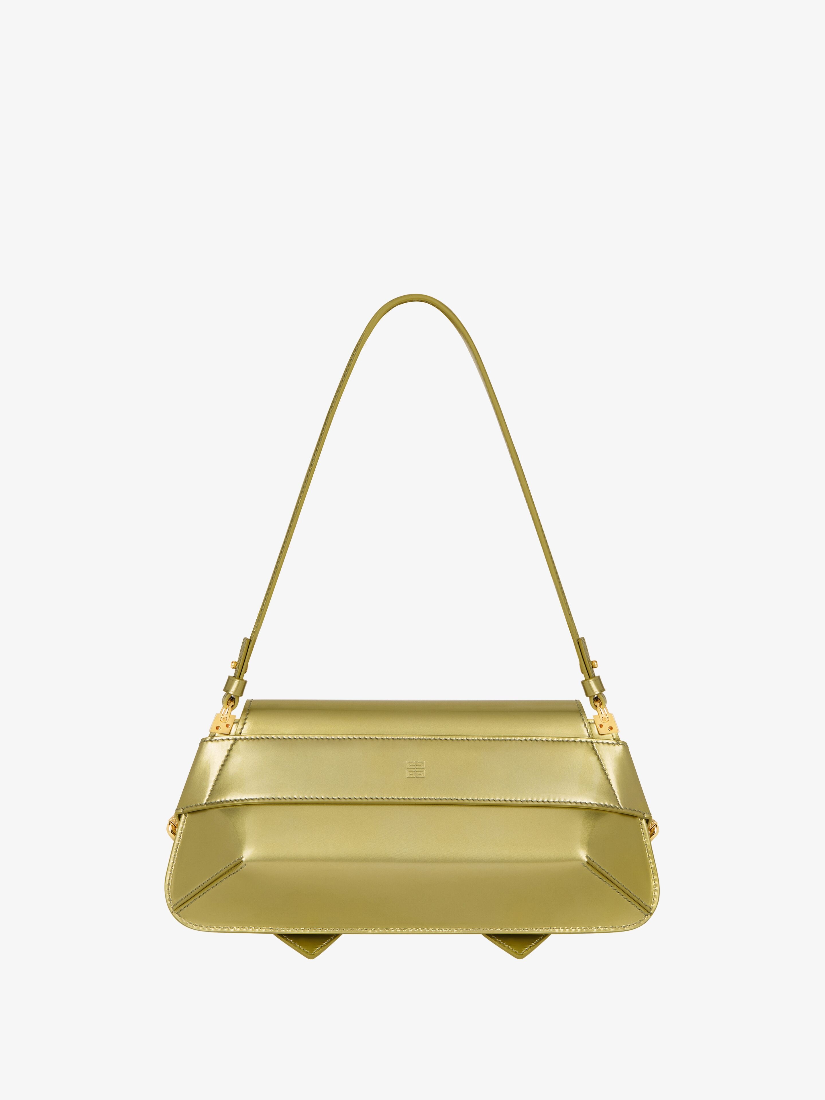 VOYOU SHOULDER FLAP BAG IN PATENT EFFECT LEATHER - 4