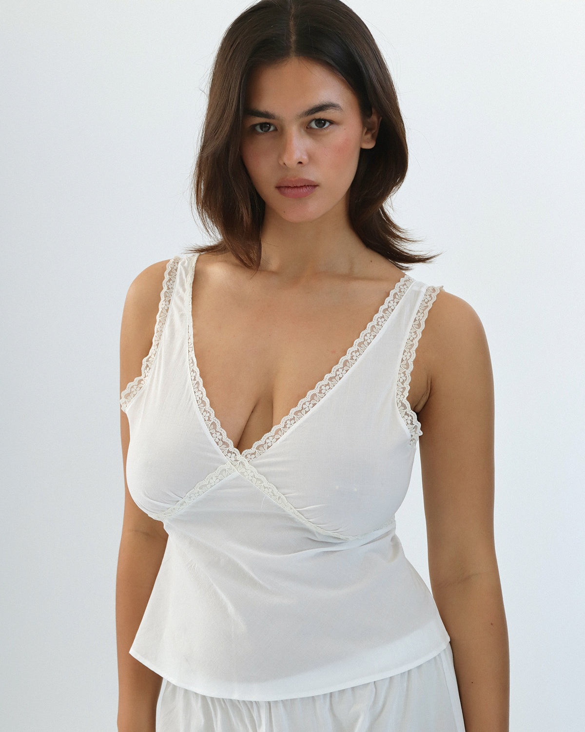 The Iris Tank: Cotton Voile White - 6