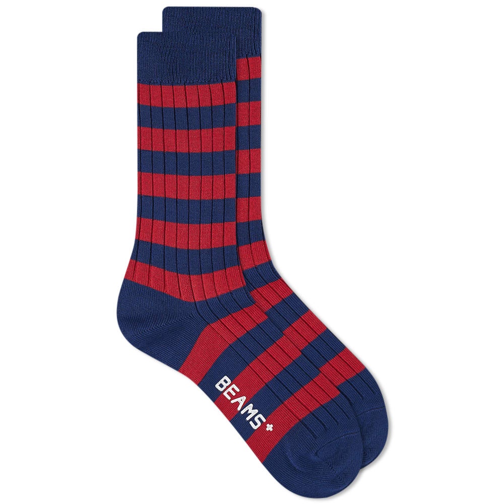 Beams Plus Rib Stripe Sock - 1