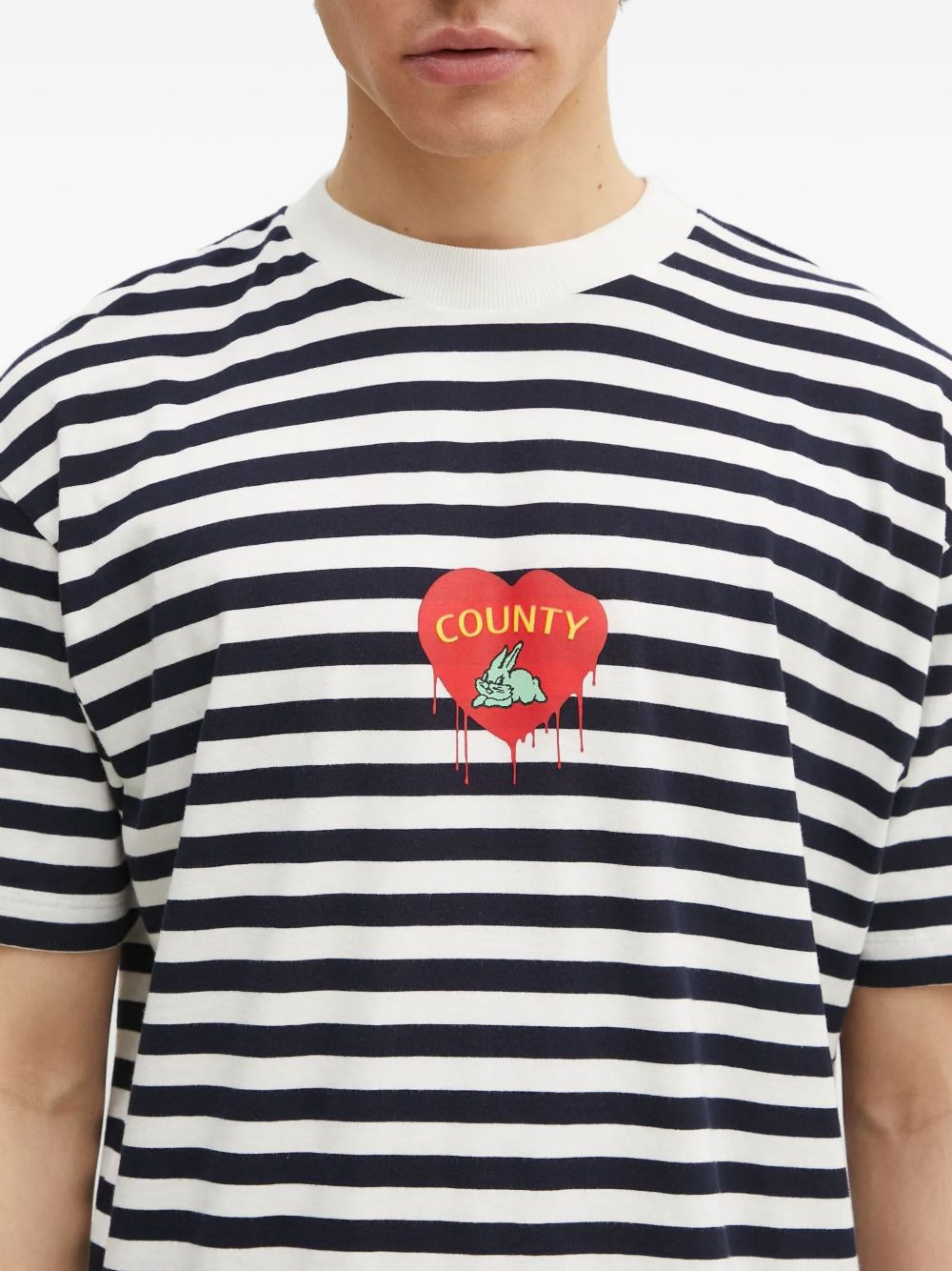 heart-embellished striped T-shirt - 5