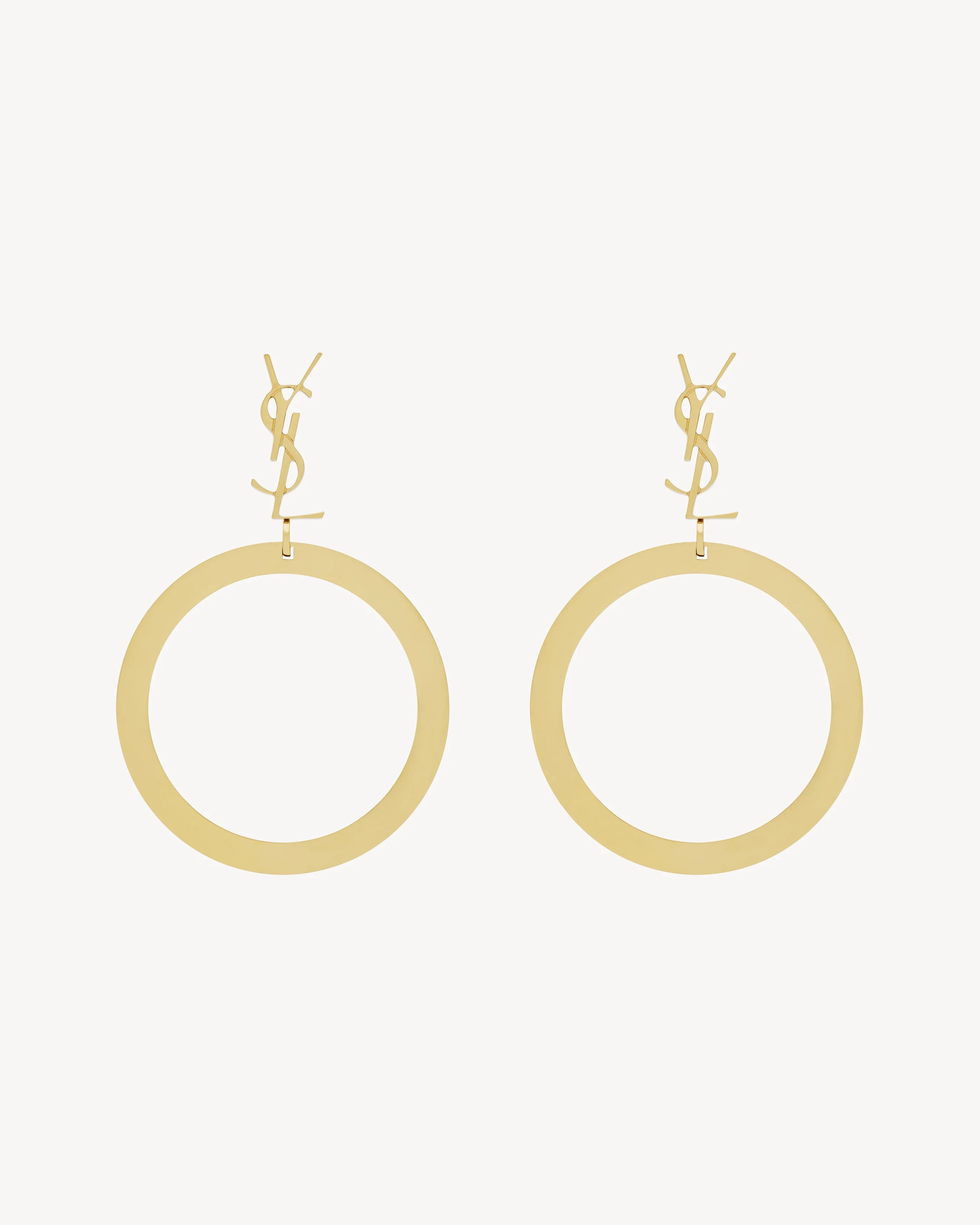 CASSANDRE PENDANT HOOP EARRINGS IN METAL - 1