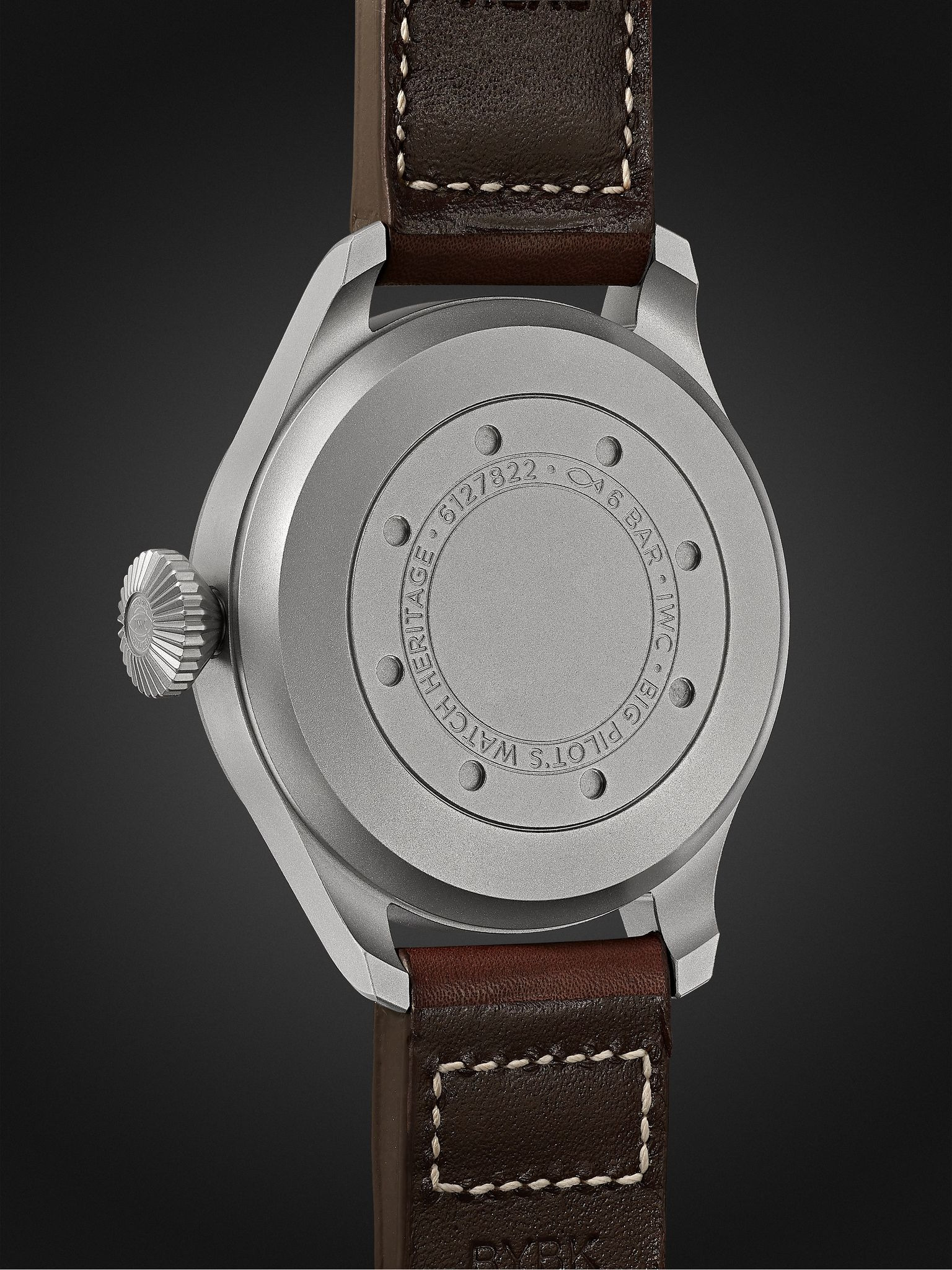 Big Pilot's Heritage Automatic 46.2mm Titanium and Leather Watch, Ref. No. IW501004 Black - 5