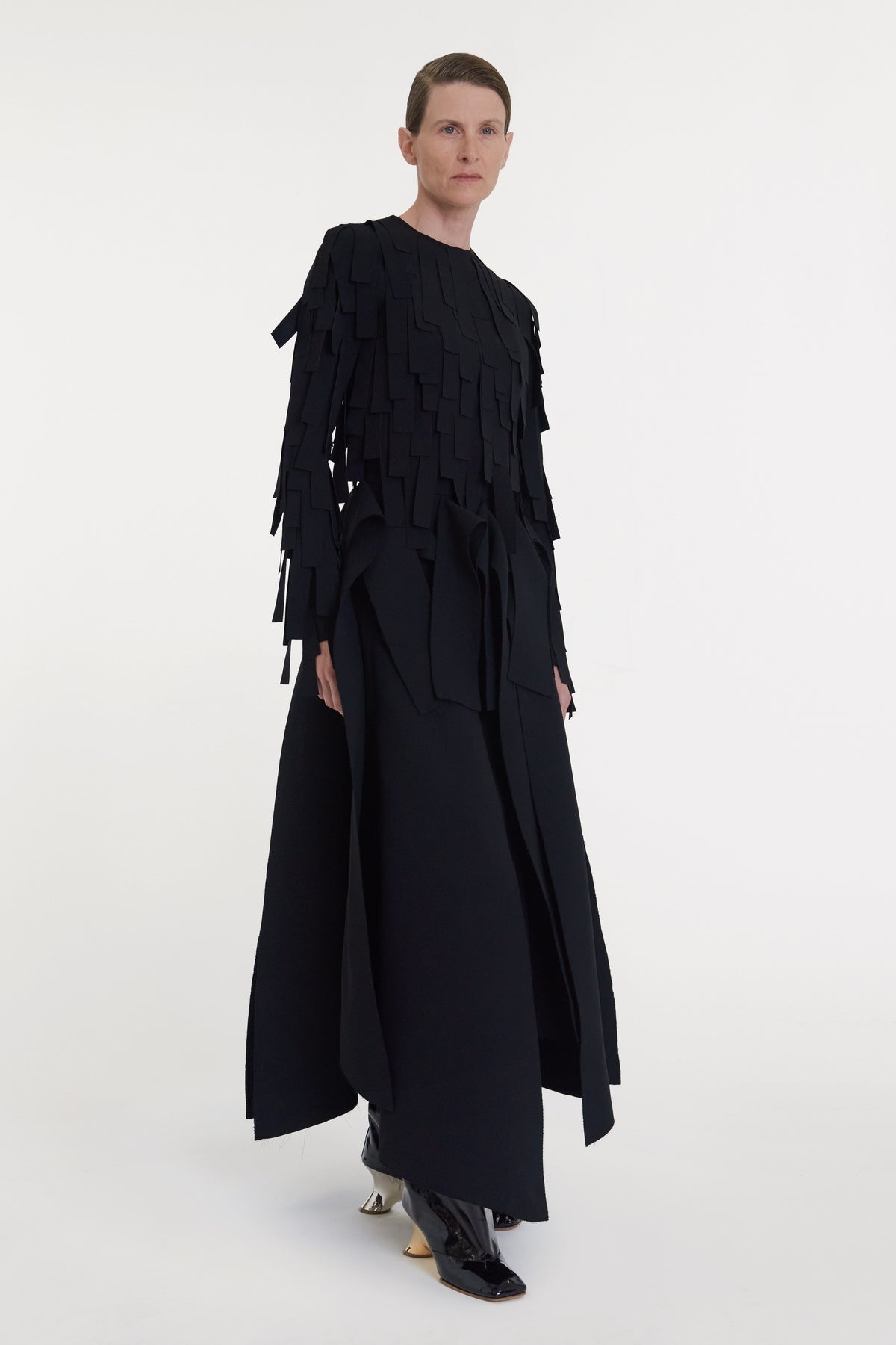 MULTIPLE ASYMMETRIC PANELS SKIRT BLACK - 7