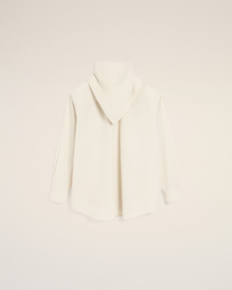 WHITE COTTON LONG SLEEVES BANDANA BLOUSE 6