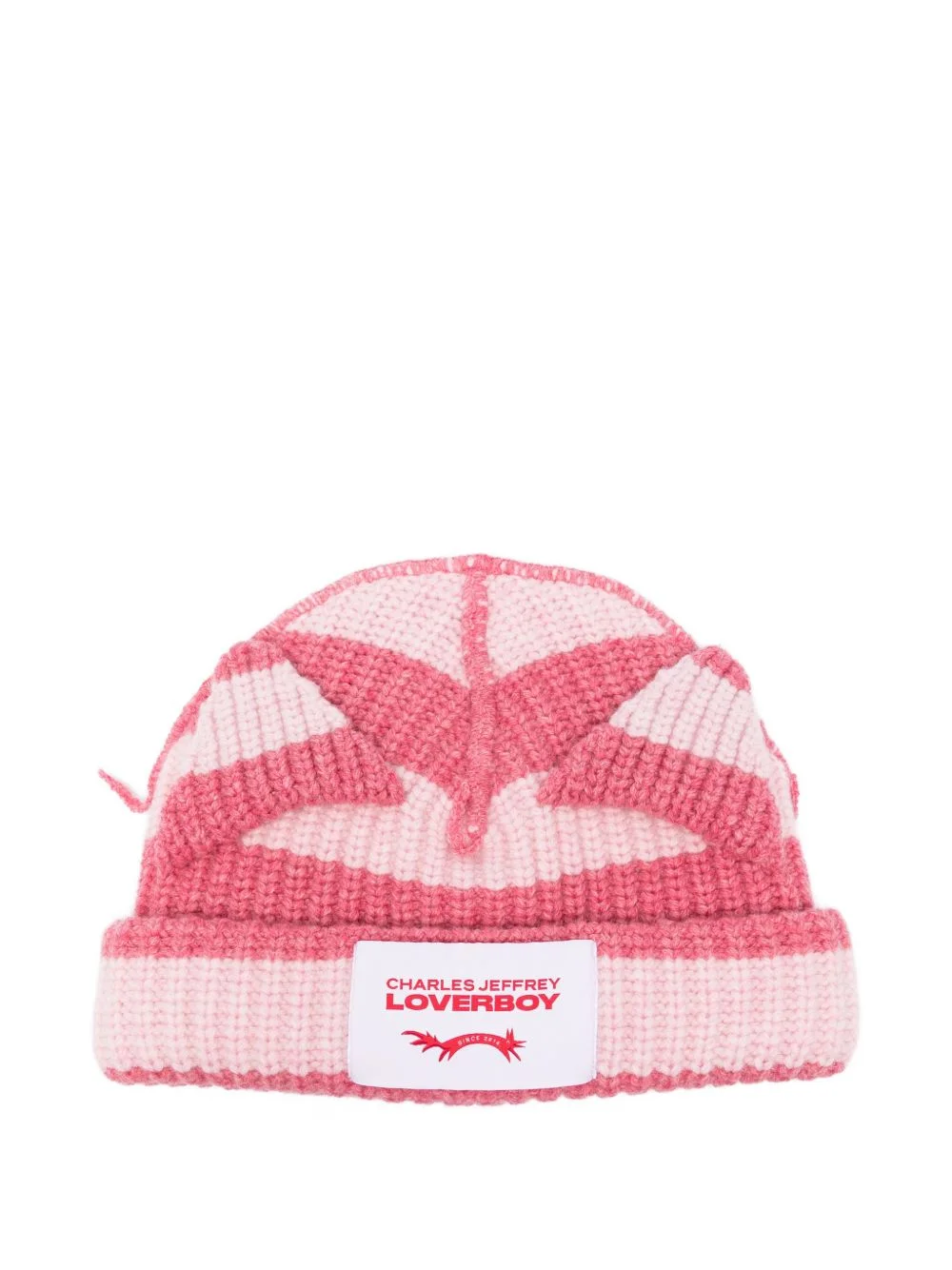 Chunky Ears striped beanie hat - 1