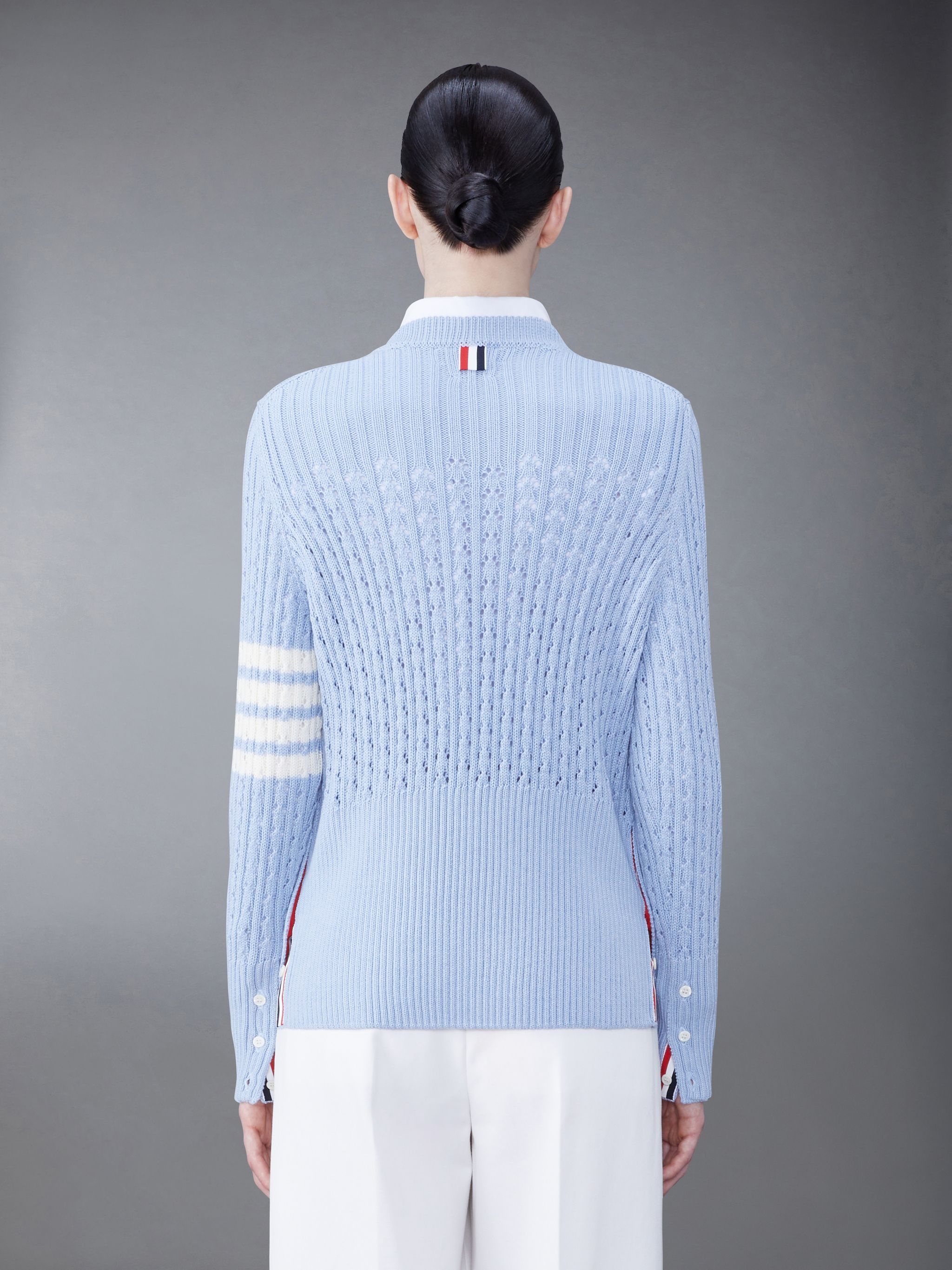 4-Bar pointelle-knit wool jumper - 2