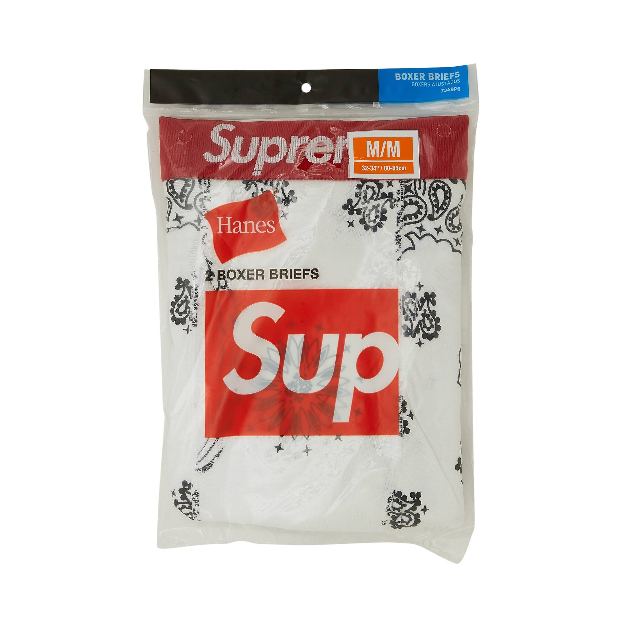 Supreme x Hanes Bandana Boxer Briefs (2 Pack) 'White' - 1