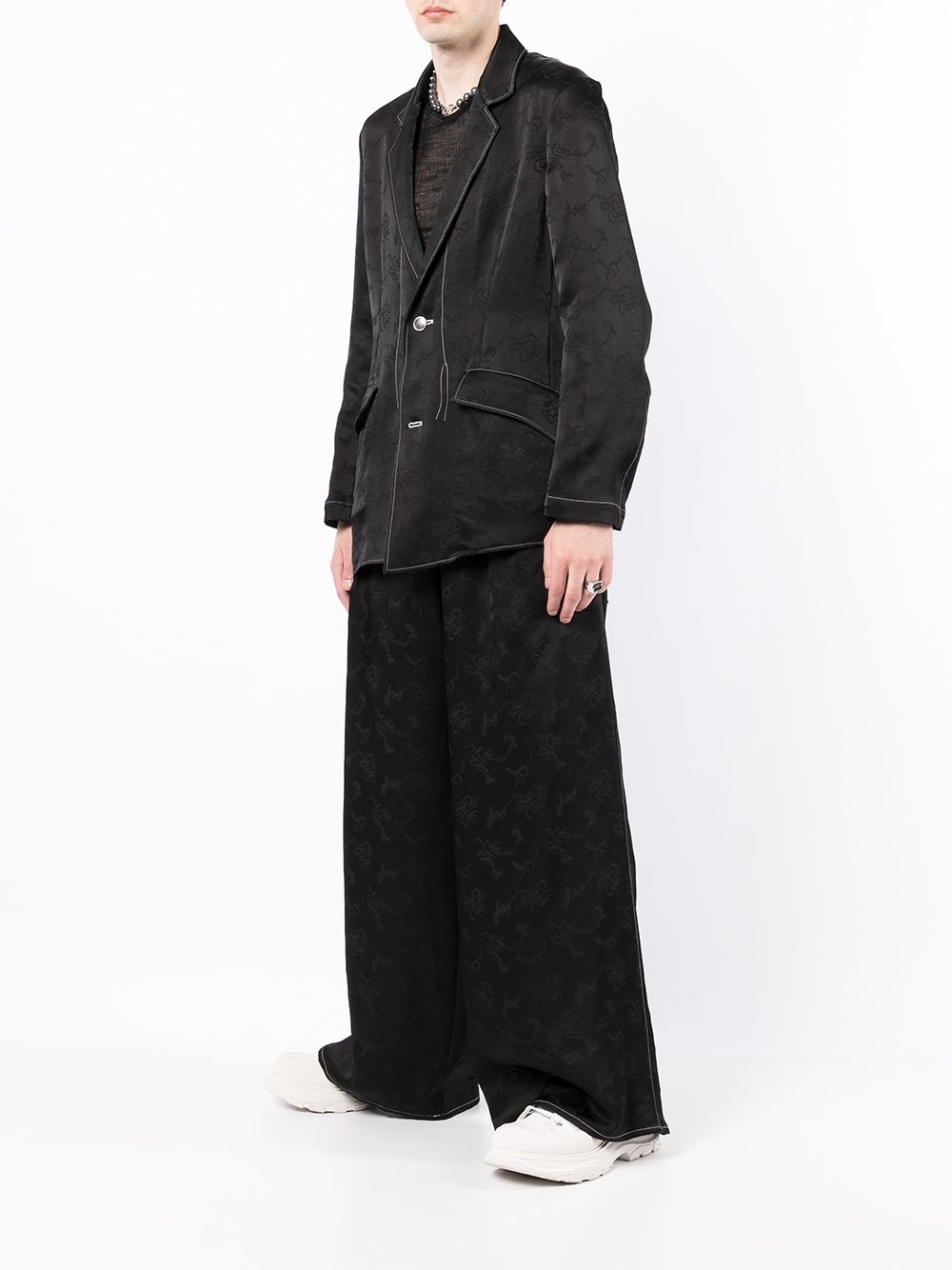 contrast-stitched jacket - 2