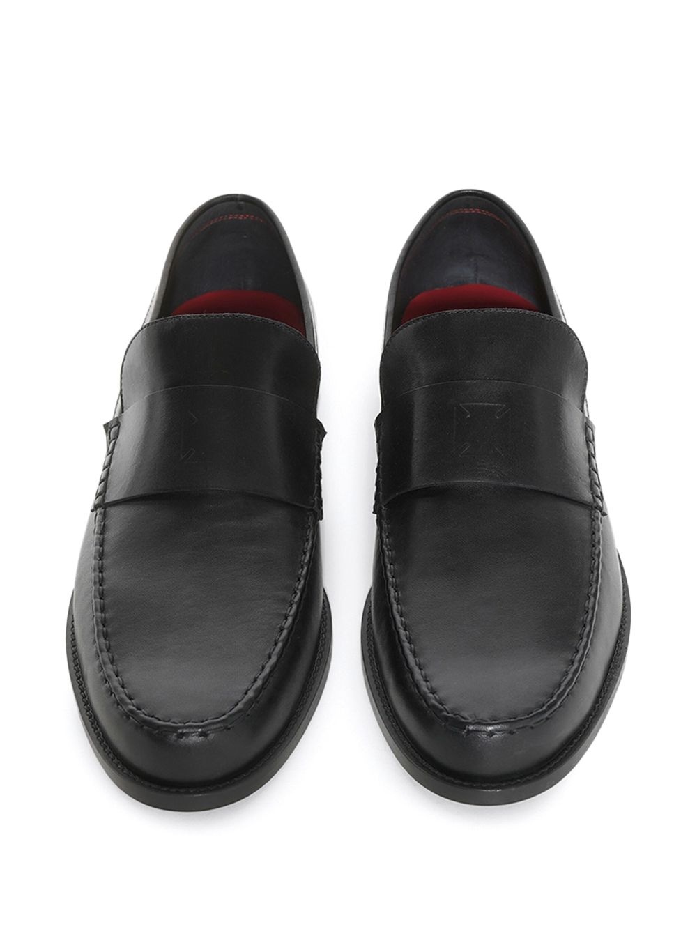 logo-debossed loafers - 2