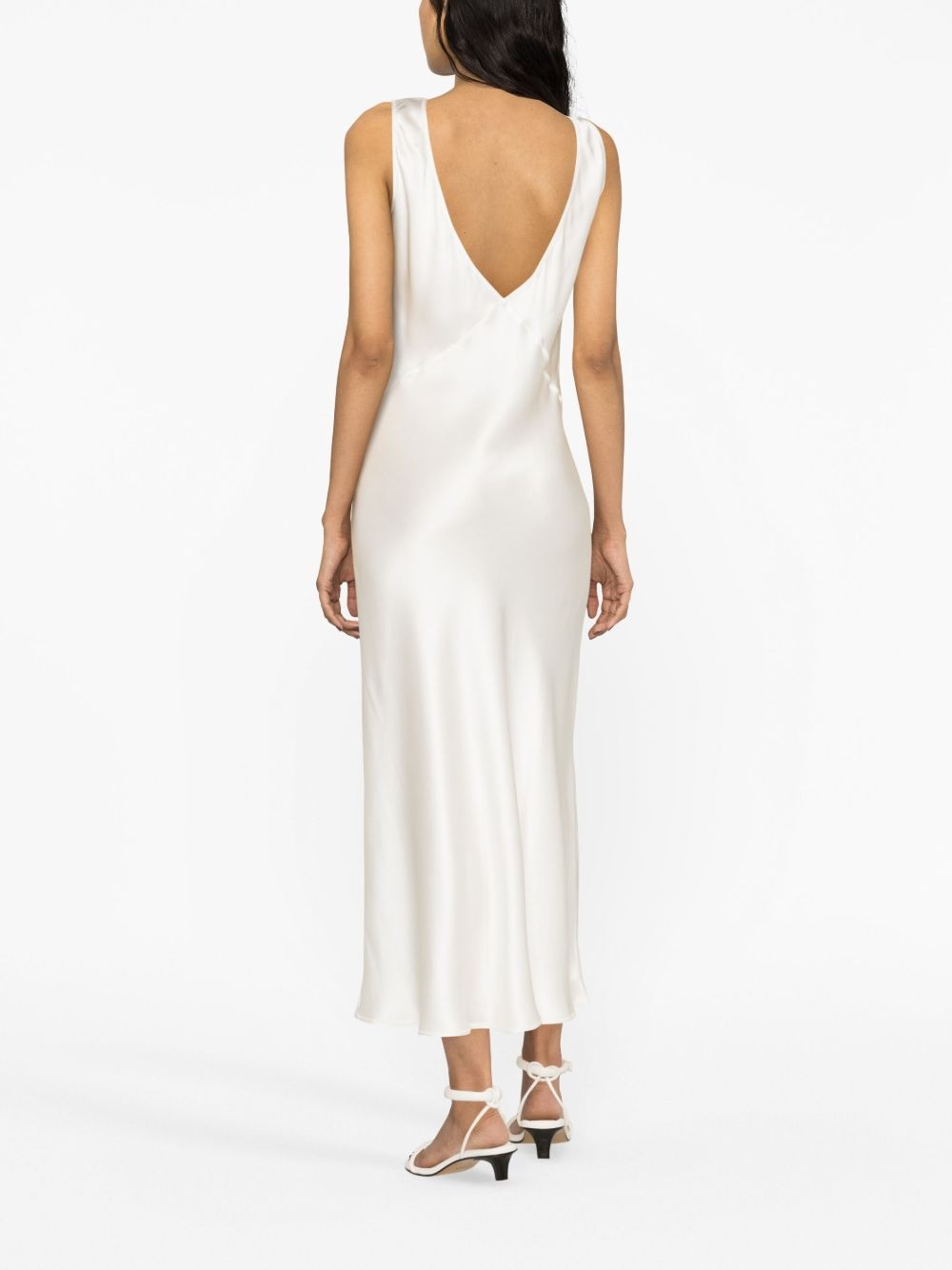 Bordeaux silk slip dress - 2