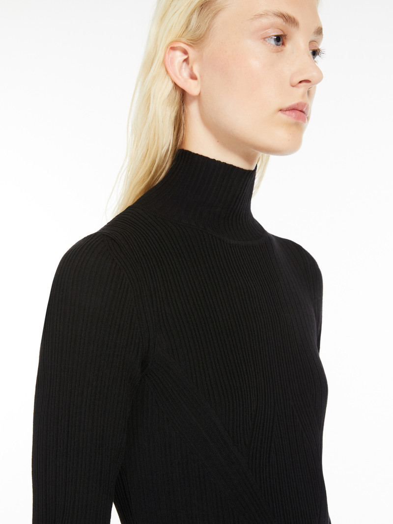 ALIBI Mock polo-neck knit dress 5