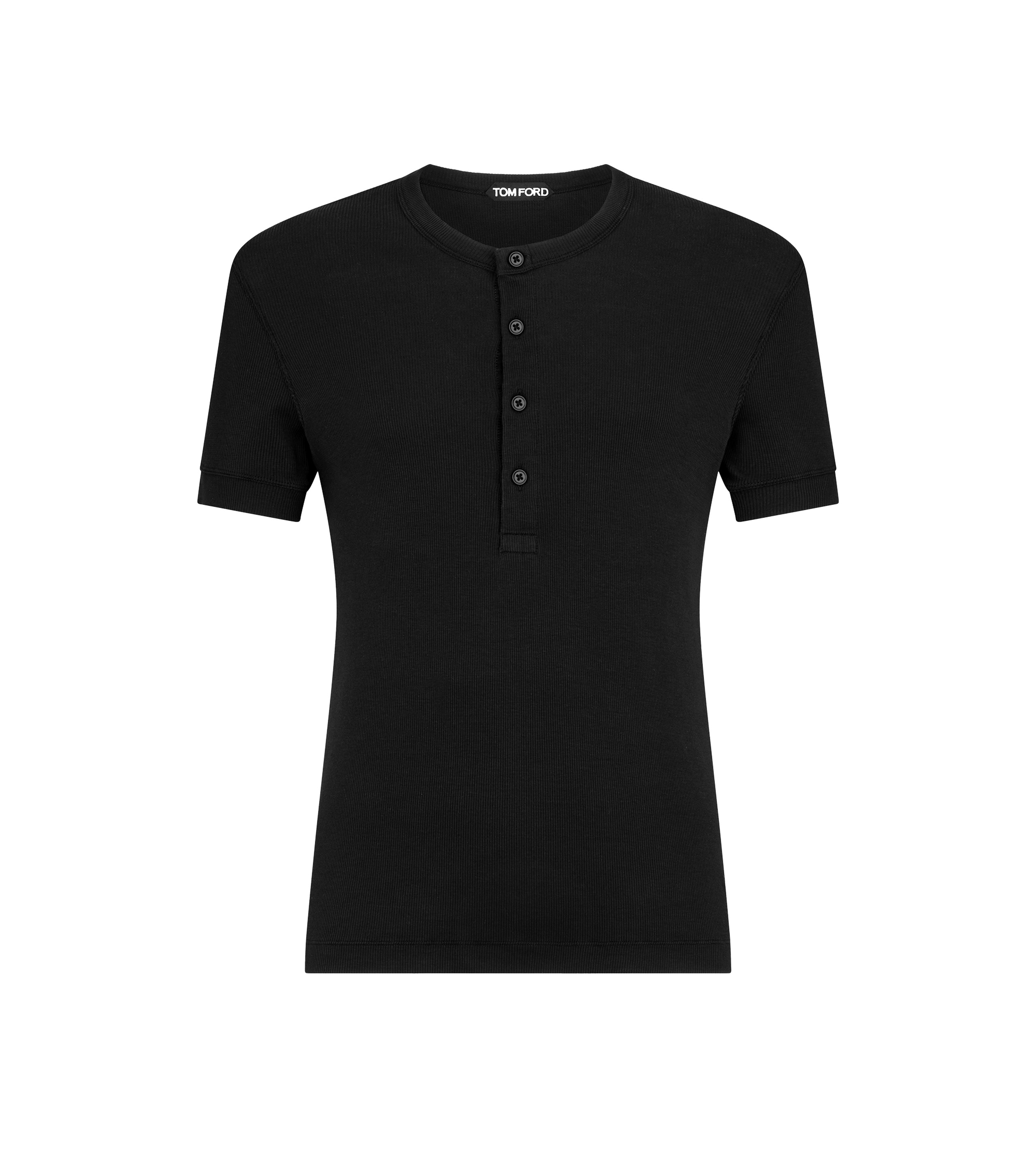 LYOCELL COTTON RIB HENLEY - 1