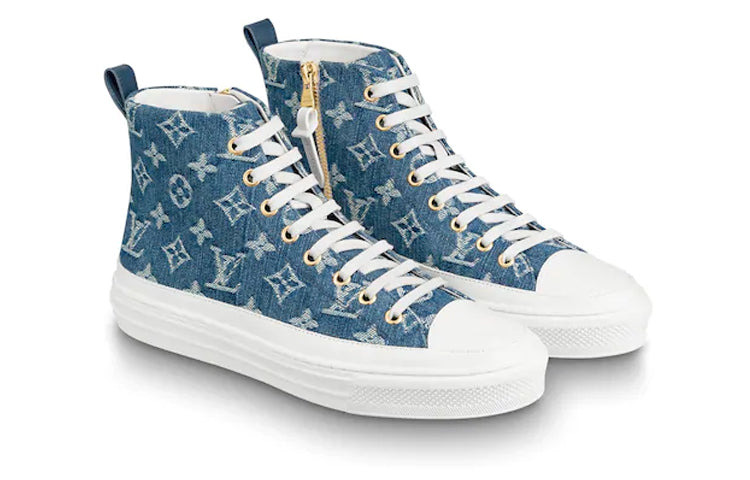 (WMNS) LOUIS VUITTON LV Stellar High Top Denim Blue 1A4VT - 3