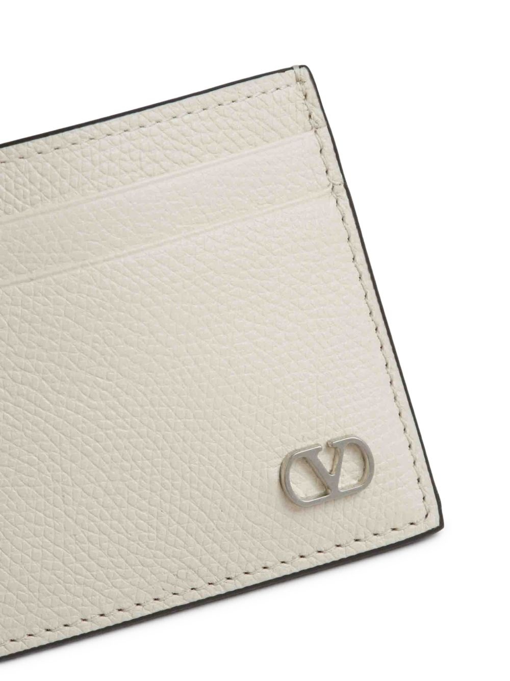 VLogo leather card holder - 4