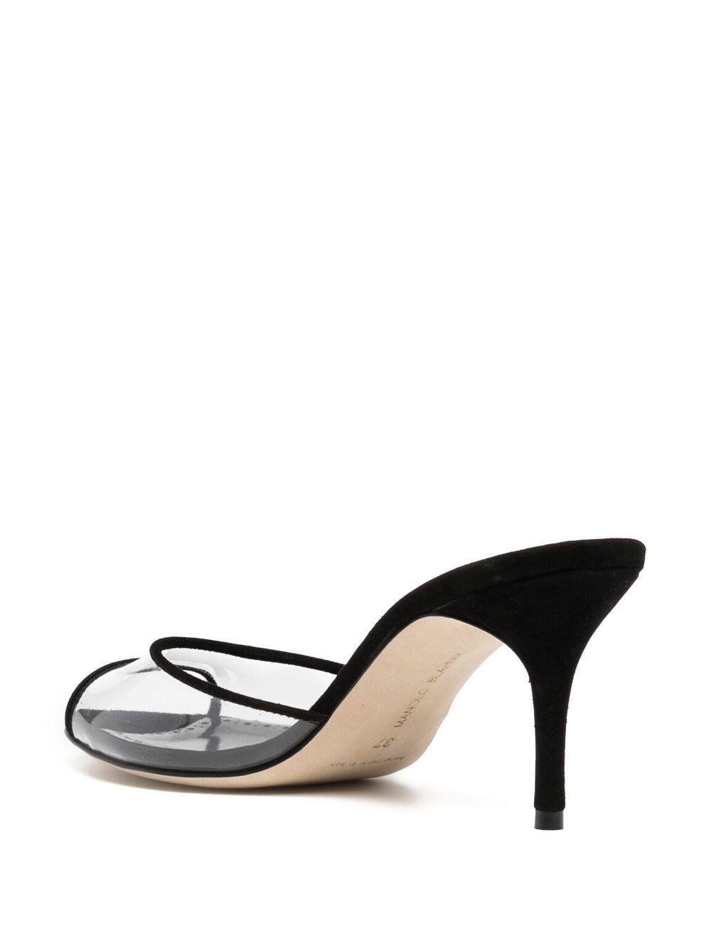 Jadifa transparent heeled 70mm mules - 3