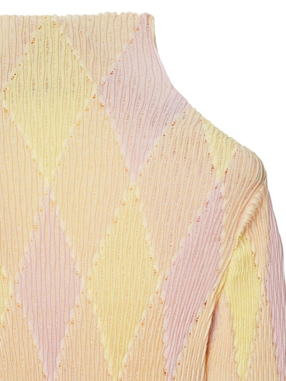 high-neck argyle intarsia-knit jumper - 5