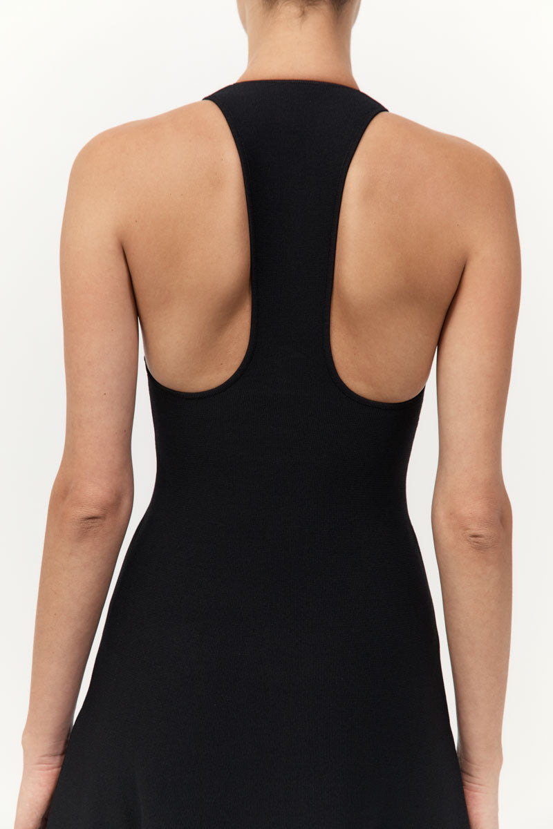 Sculpted Knit Dress - Black - 7