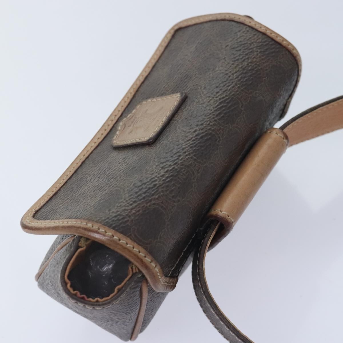 CELINE Macadam Canvas Waist Bag Pvc Leather Brown Gold - 6
