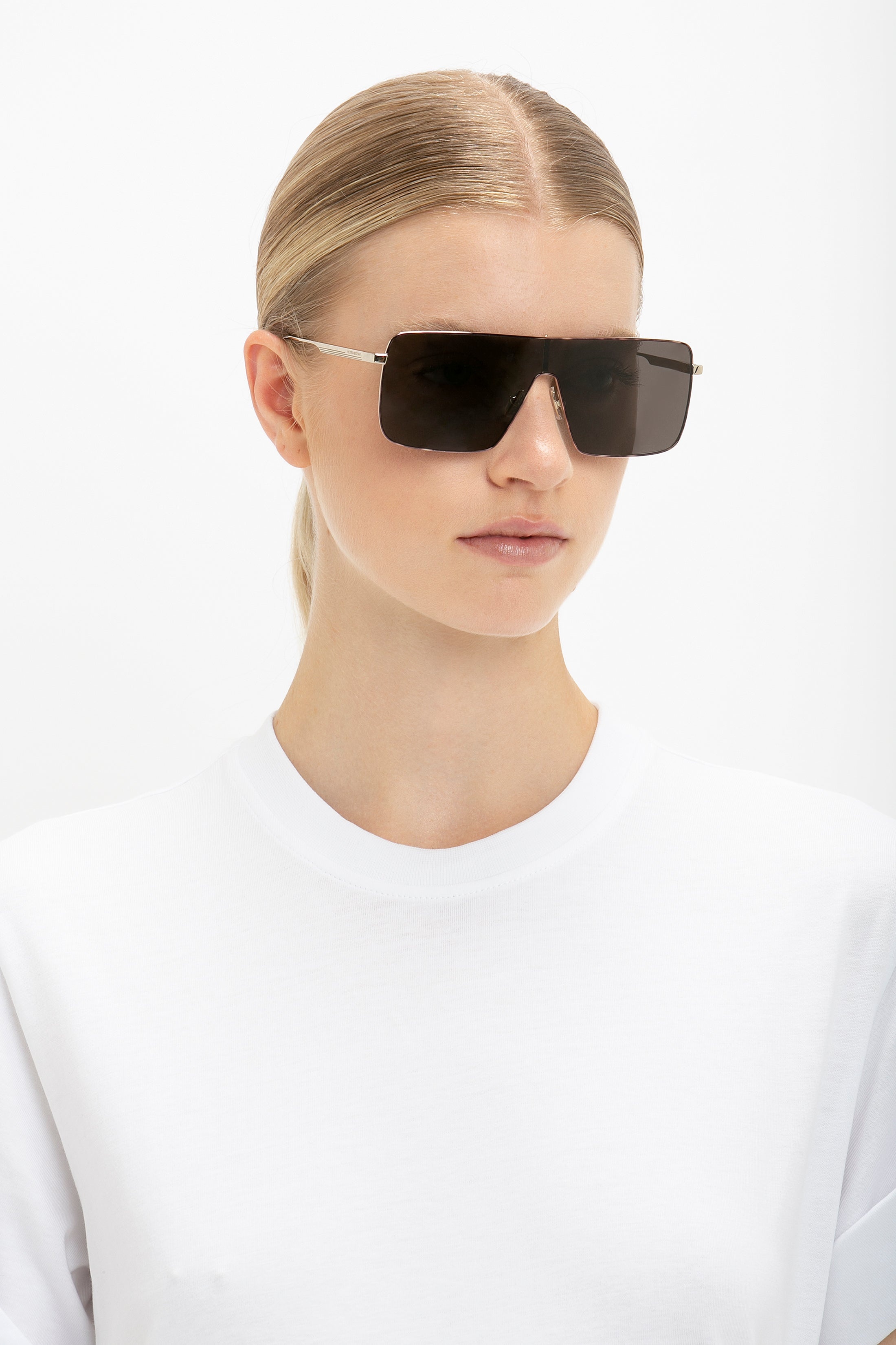 Rectangular Visor In Gold-Smoke - 7