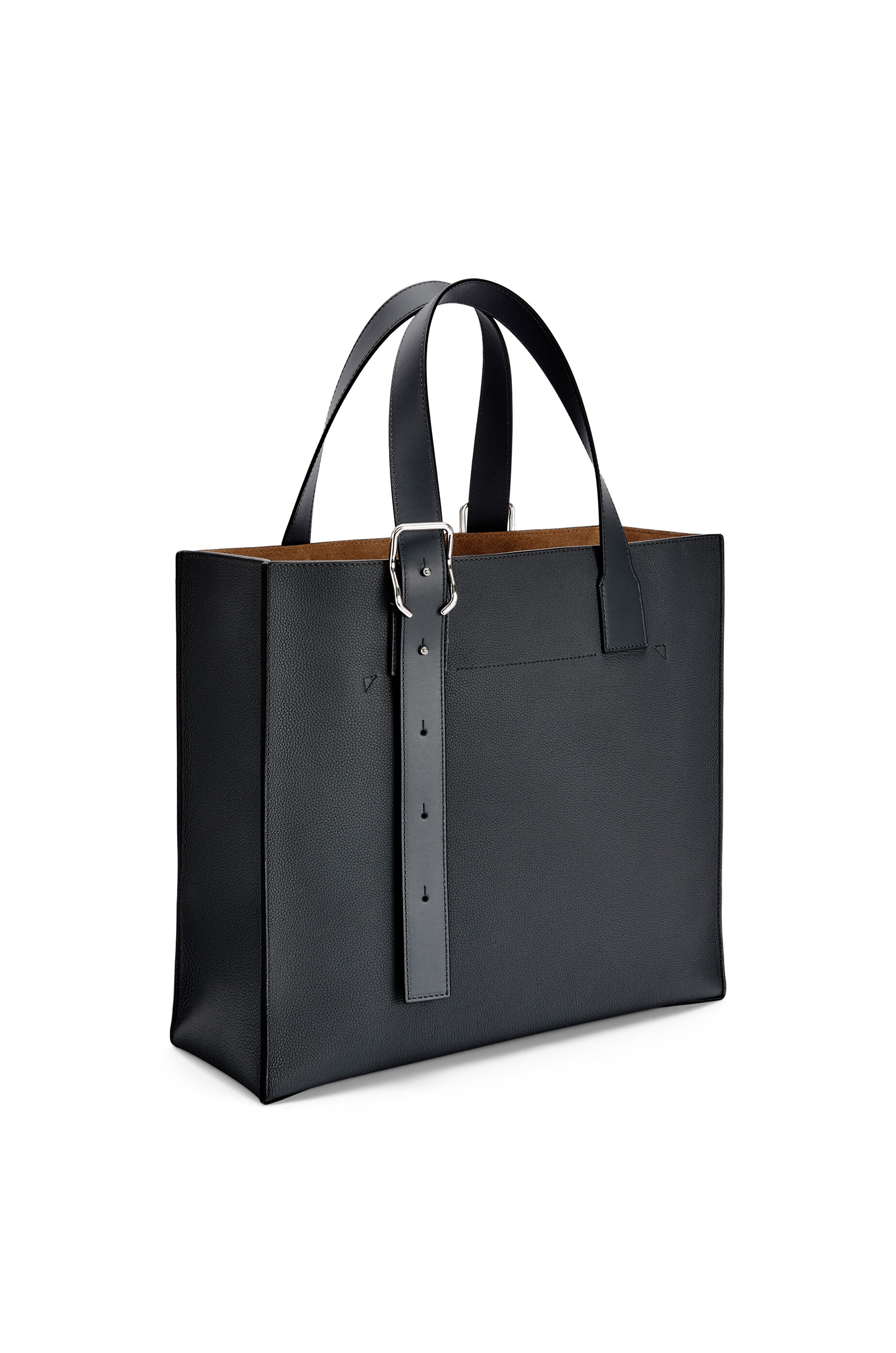 Buckle tote bag in soft grained calfskin - 4