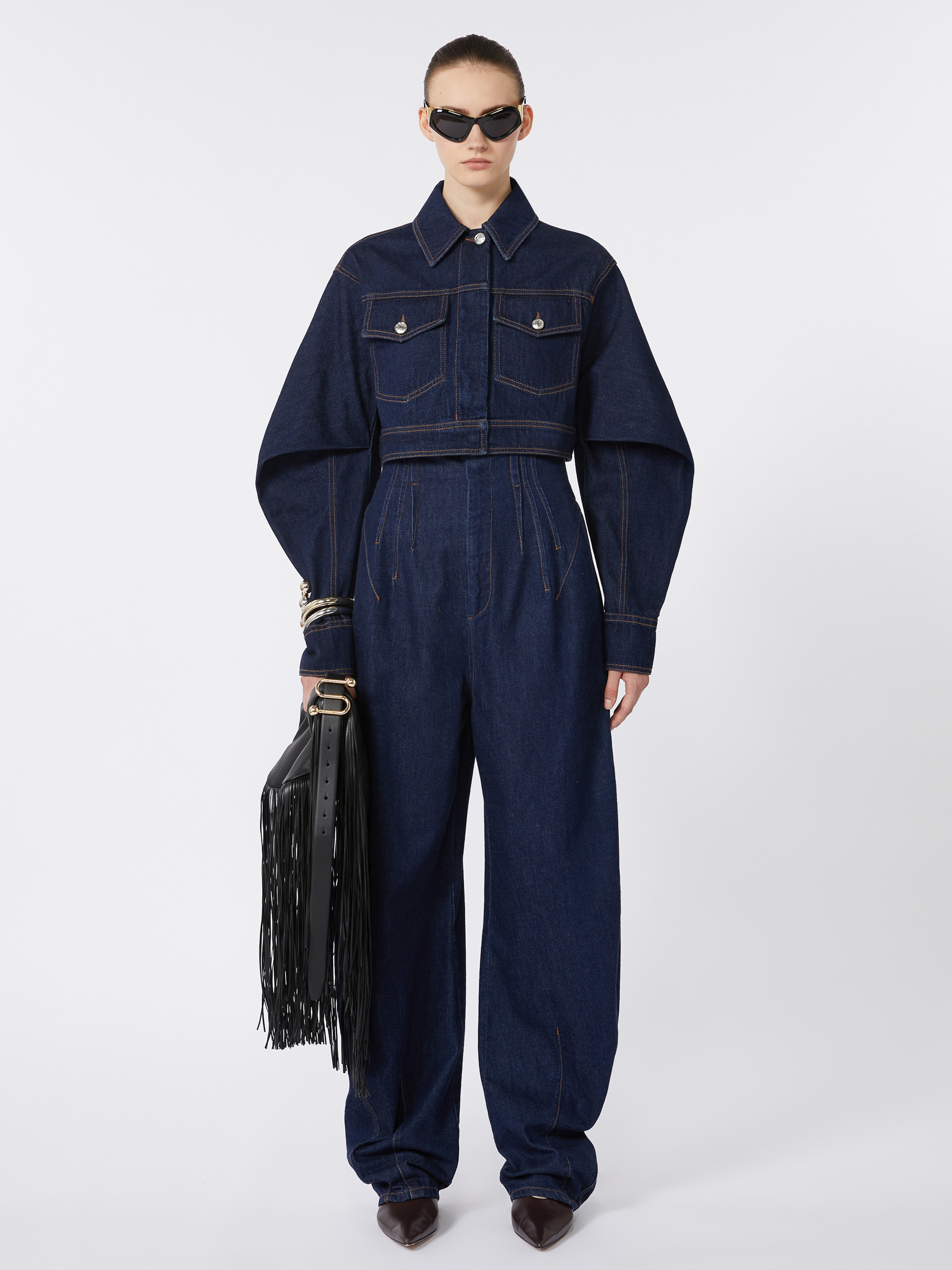 SIR Boxy-fit short denim jacket - 2