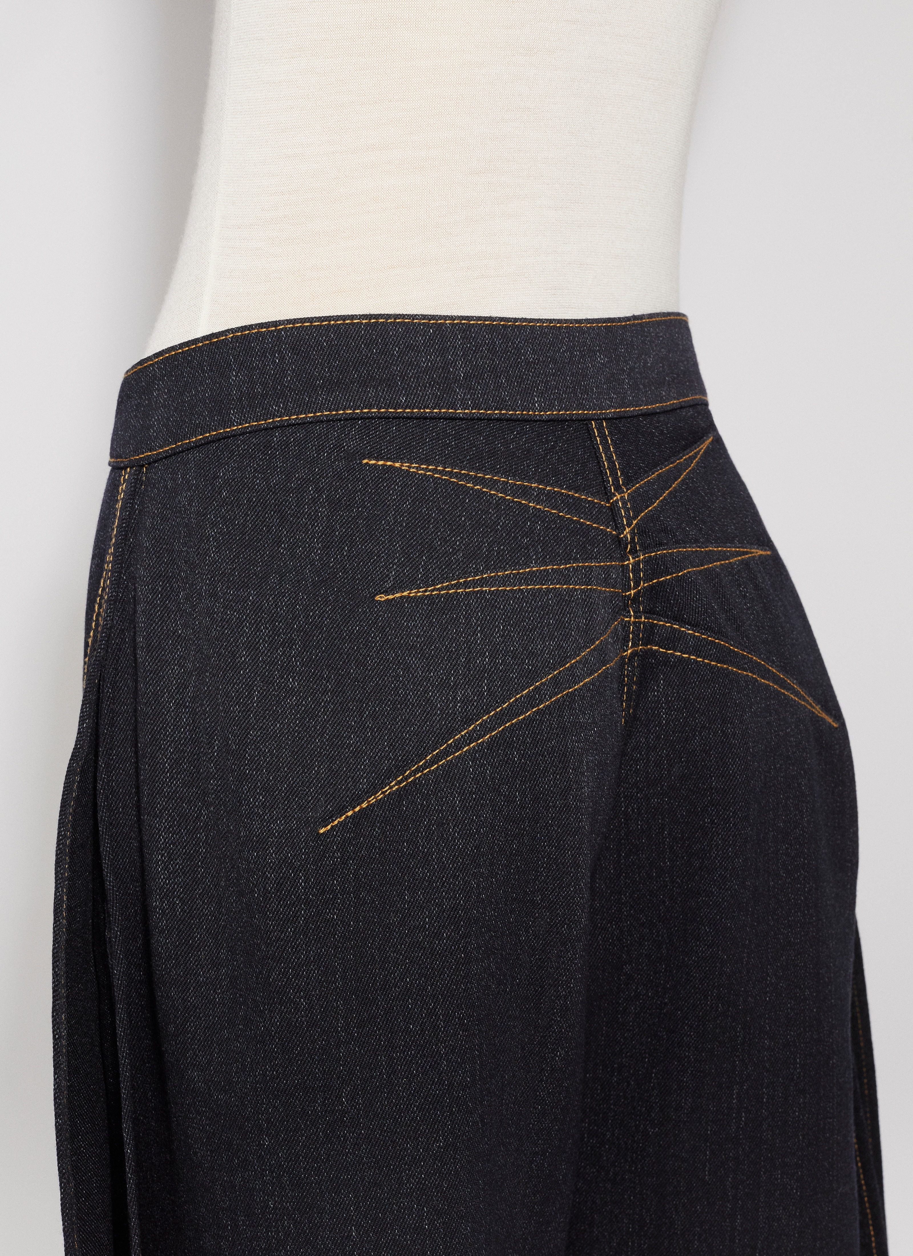 ROUND JEANS IN WOOL DENIM - 6
