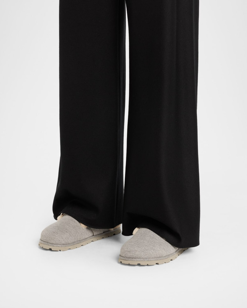 Stuart Weitzman Chrystie Shearling-Lined Flannel Mules outlook