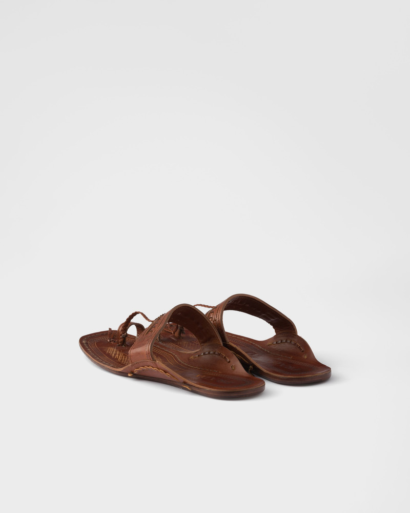 Prada Made in India x Inspired by Kolhapuri Chappal leather sandals 5