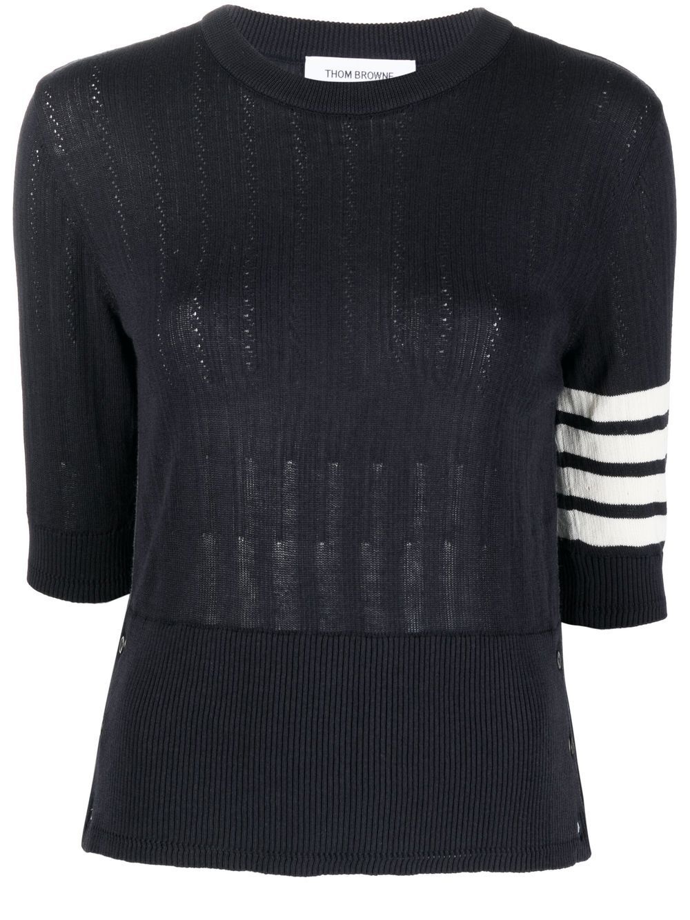 stripe-detail knitted top - 1