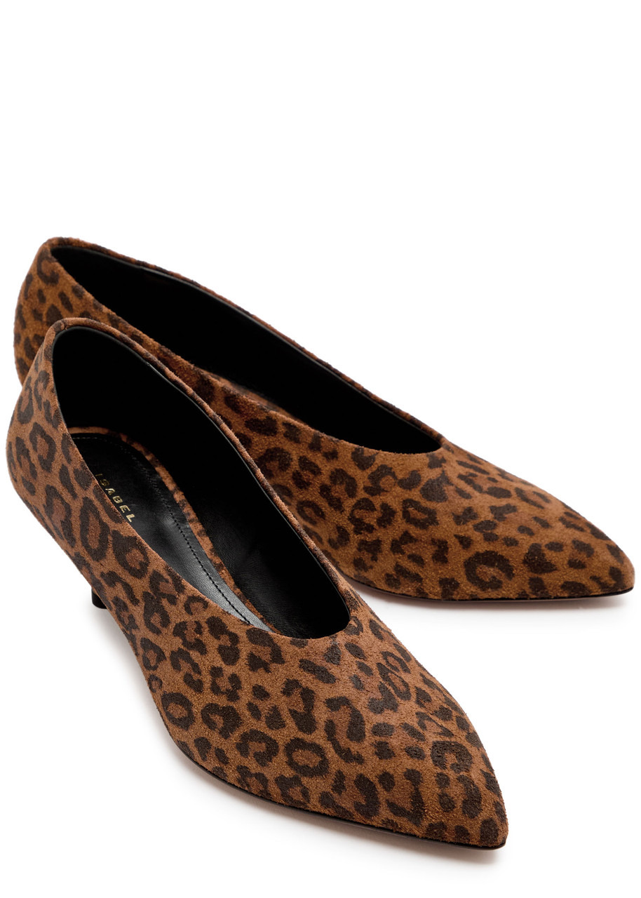 Isabel Marant étoile Ebisa 45 Leopard-print Brushed Suede Pumps - 3