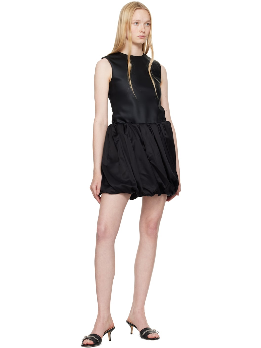 Black Rolled Hemline Miniskirt - 4