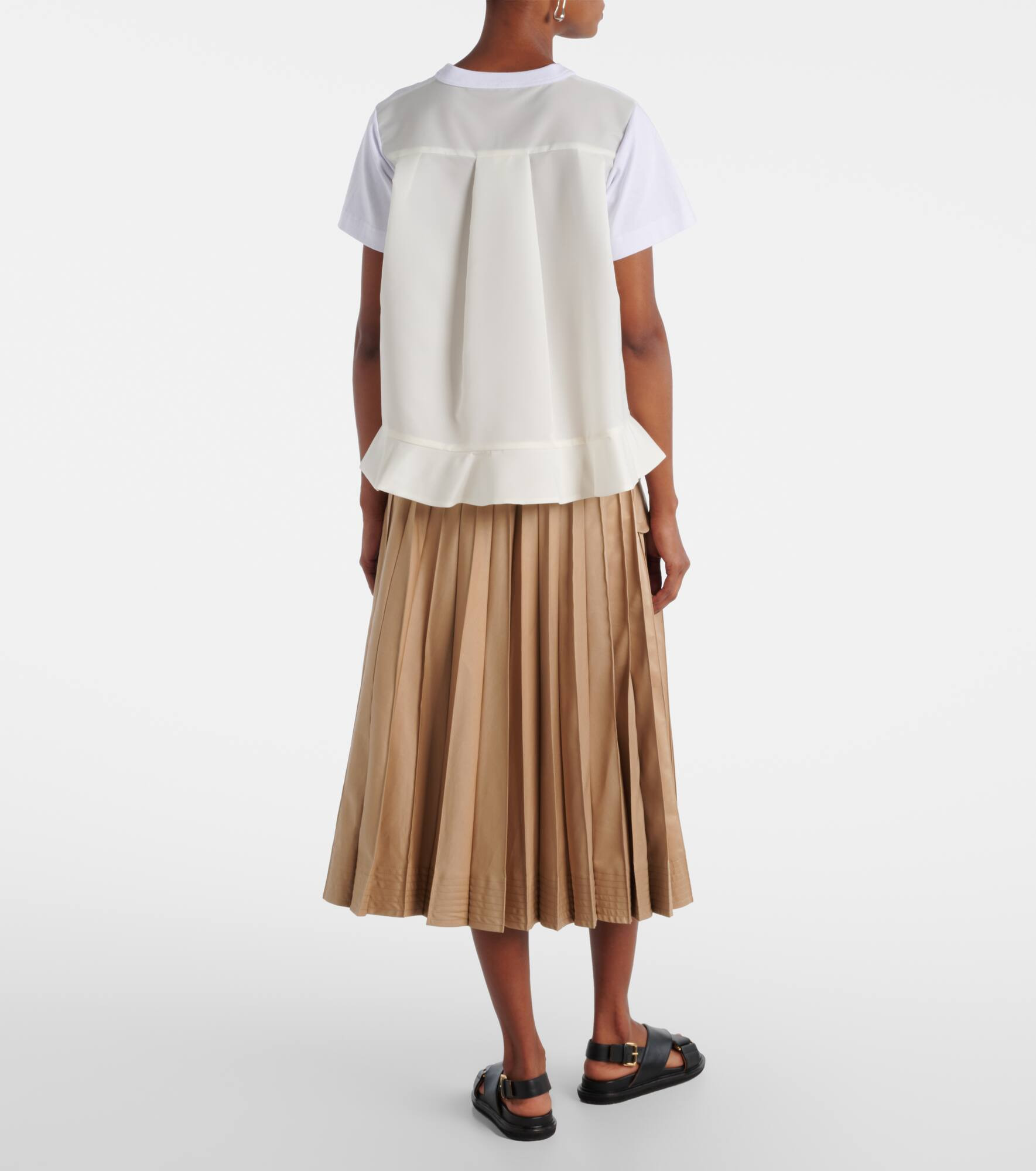 Twill and cotton T-shirt - 3