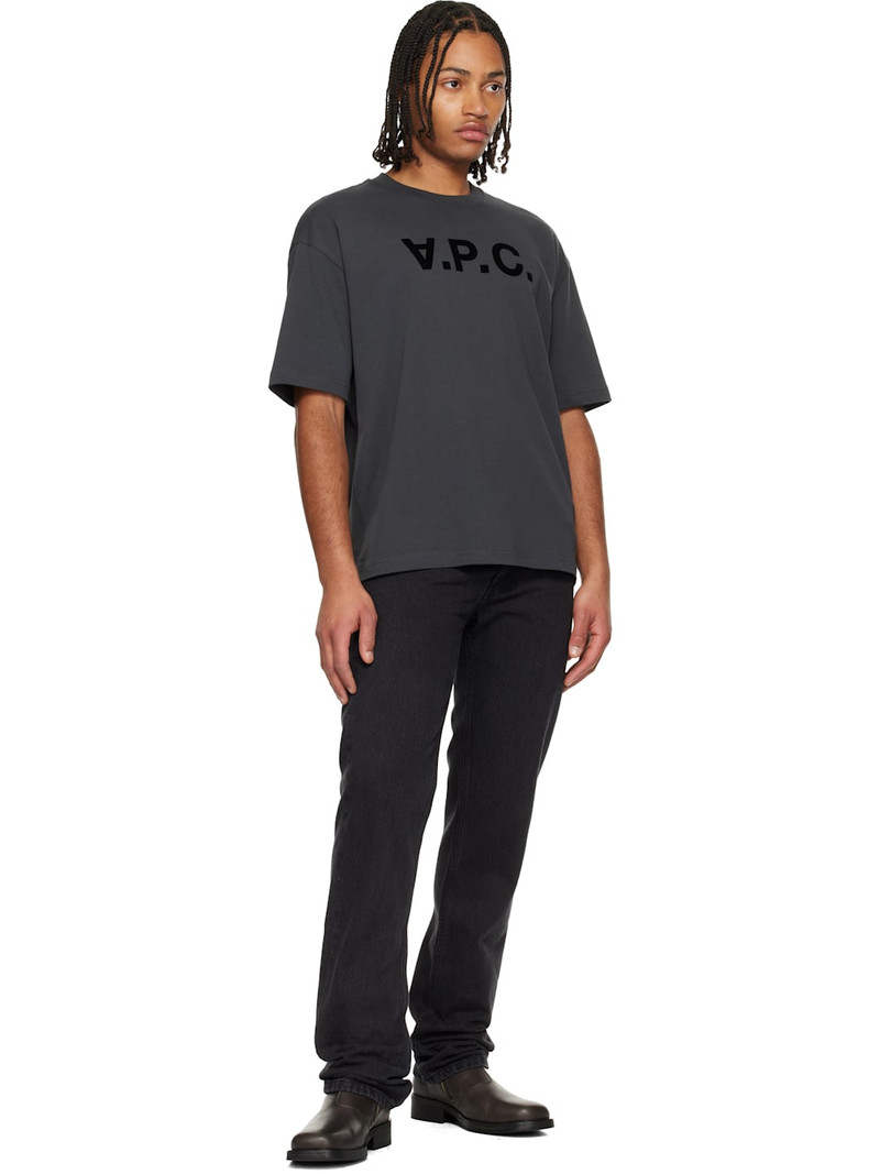 A.P.C. Gray Flocked T-shirt outlook