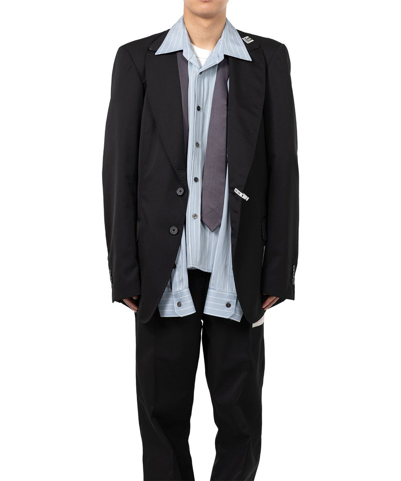 Mix Layered Wool Gabardine Jacket 3