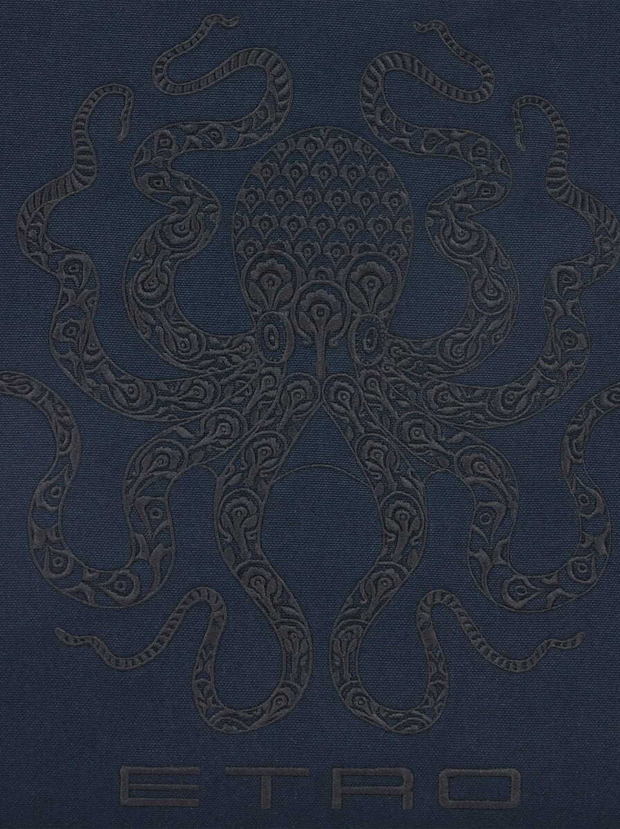 MAXI TOTE BAG WITH OCTOPUS EMBROIDERY - 6