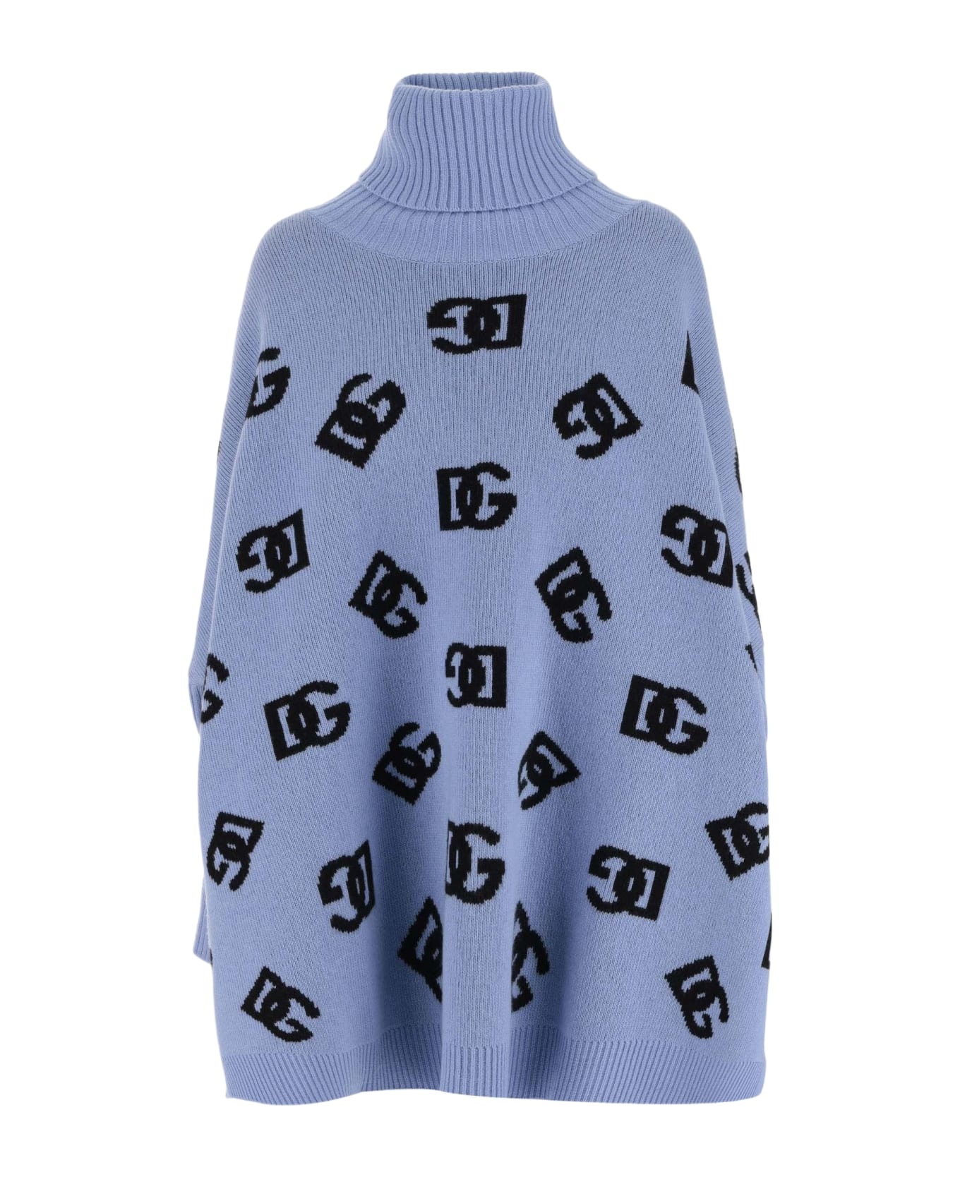 Blue And Black Wool Dress - 1